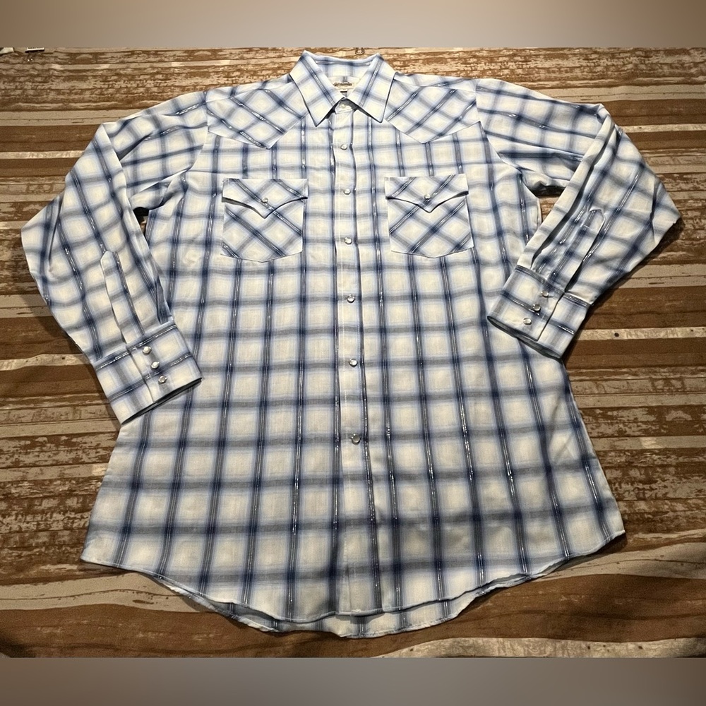 Men’s Vintage Ely Cattleman Western Shirt With Pearl Snaps